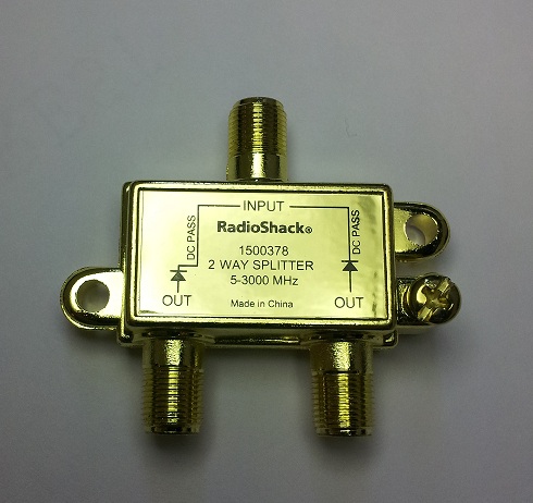 buy Cables and Connectors RadioShack 15-378 3.0GHz 2-Way Satellite/Broadband Diode Splitter - click for details