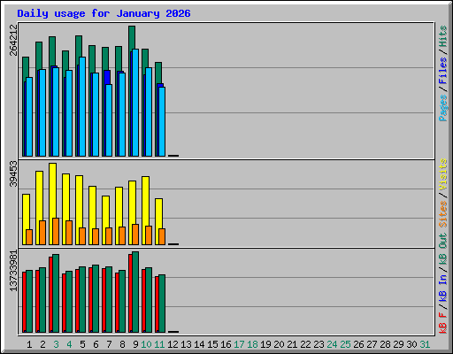 Daily usage for January 2026