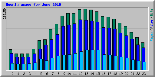 Hourly usage for June 2019