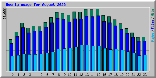 Hourly usage for August 2022