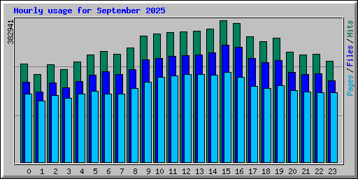 Hourly usage for September 2025