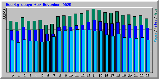 Hourly usage for November 2025